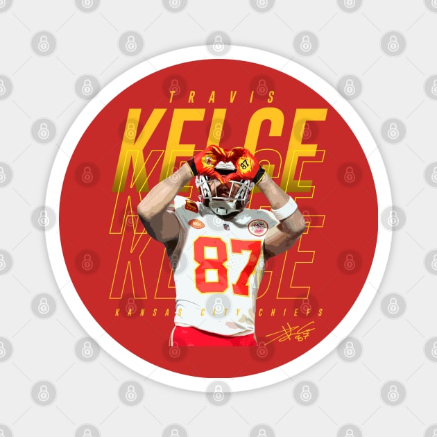 Travis Kelce Heart Sign Magnet by Juantamad